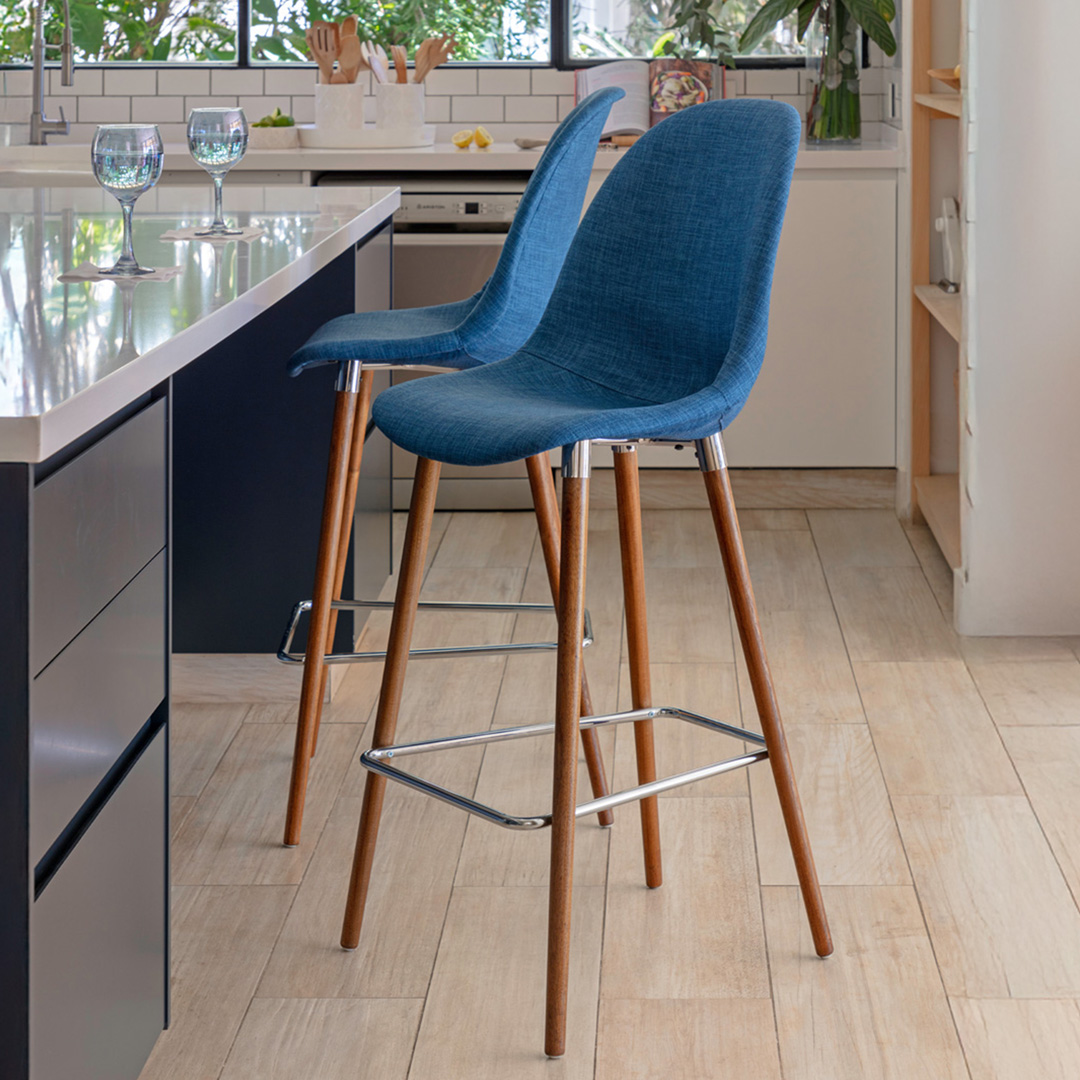 Taburete Nina Wood Tapizada - Image 4